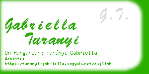 gabriella turanyi business card