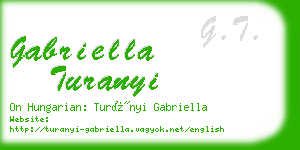 gabriella turanyi business card